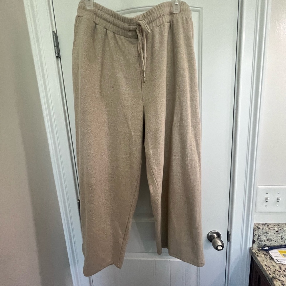 Women’s Sweater Knit Tan Pants